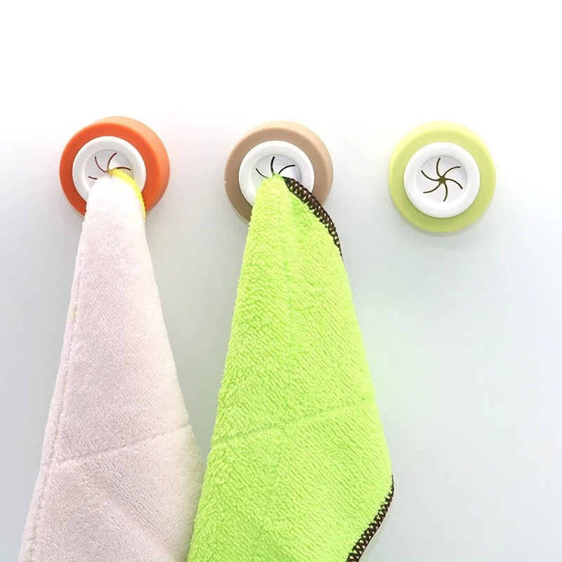 No-Drill Wall-Mounted Towel Hook and Rack